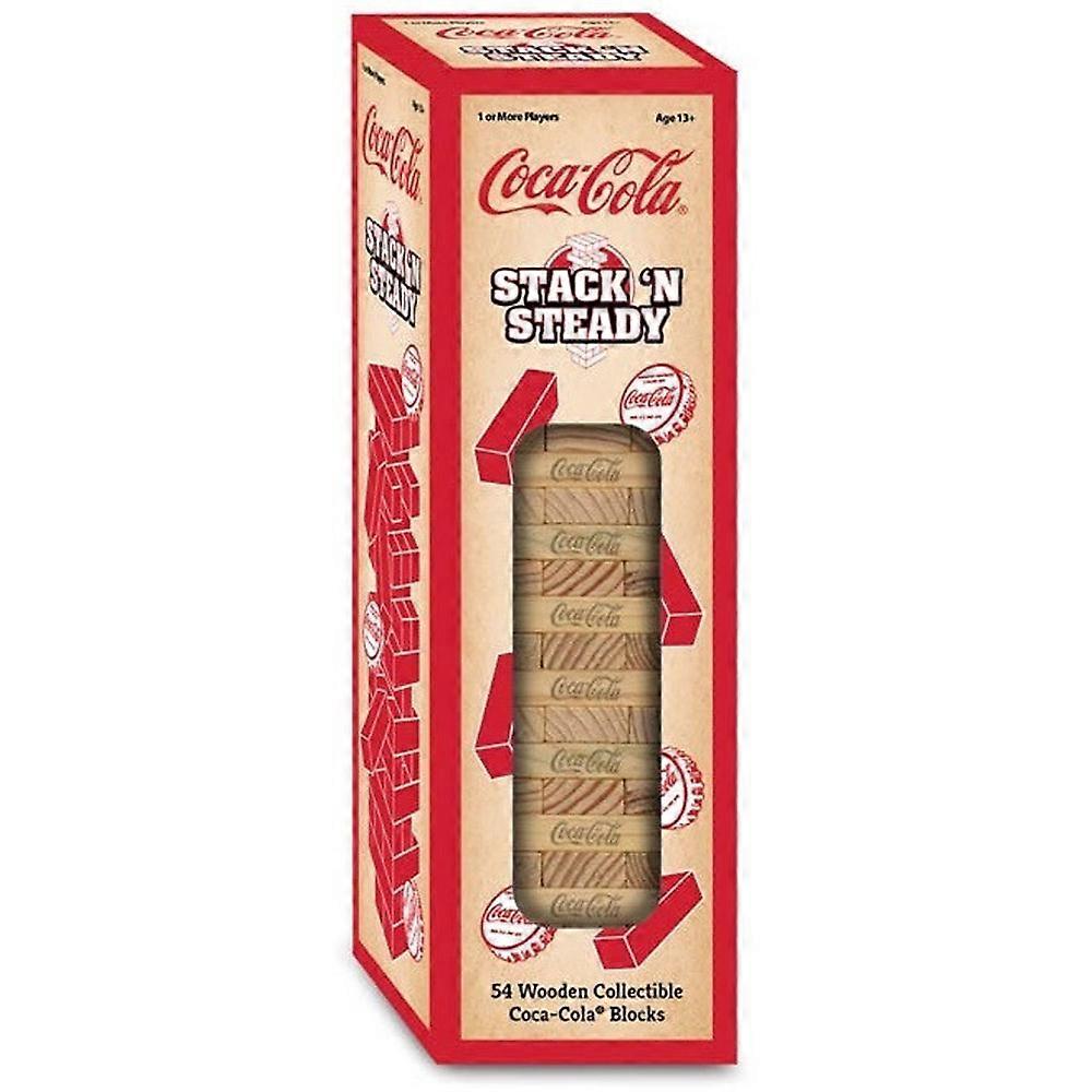 Coca-Cola Stack 'n Steady Fun Party Game for Tabletop Gaming with Unique Rules