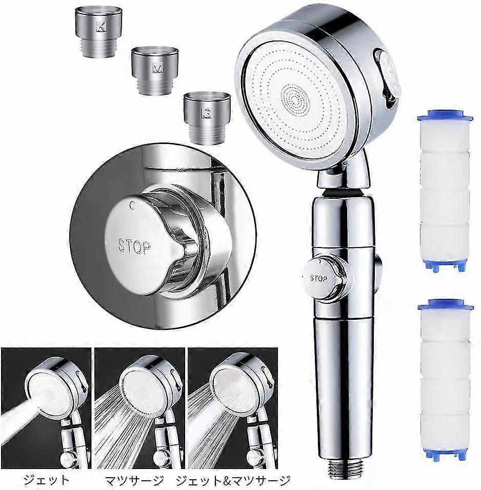 Shower Head, 3-Layer Filtration High Pressure Shower, Replaceable Filter Element