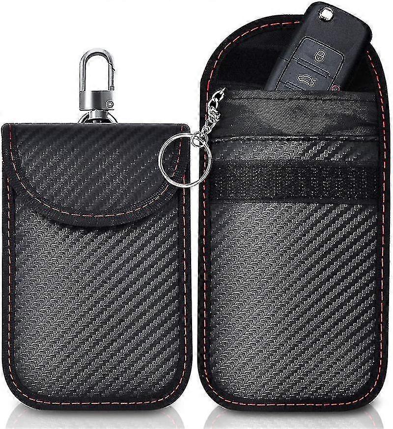 Carbon Fiber Rfid Electromagnetic Shielding Key Bag Mobile Phone Car Key Signal Shielding Bag