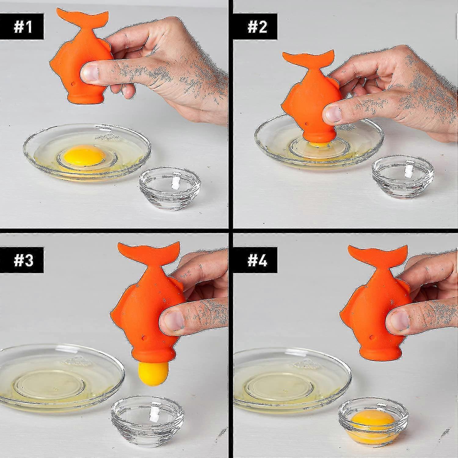 Egg White Separator Silicone Goldfish Shape Kitchen Gadget (random Color)