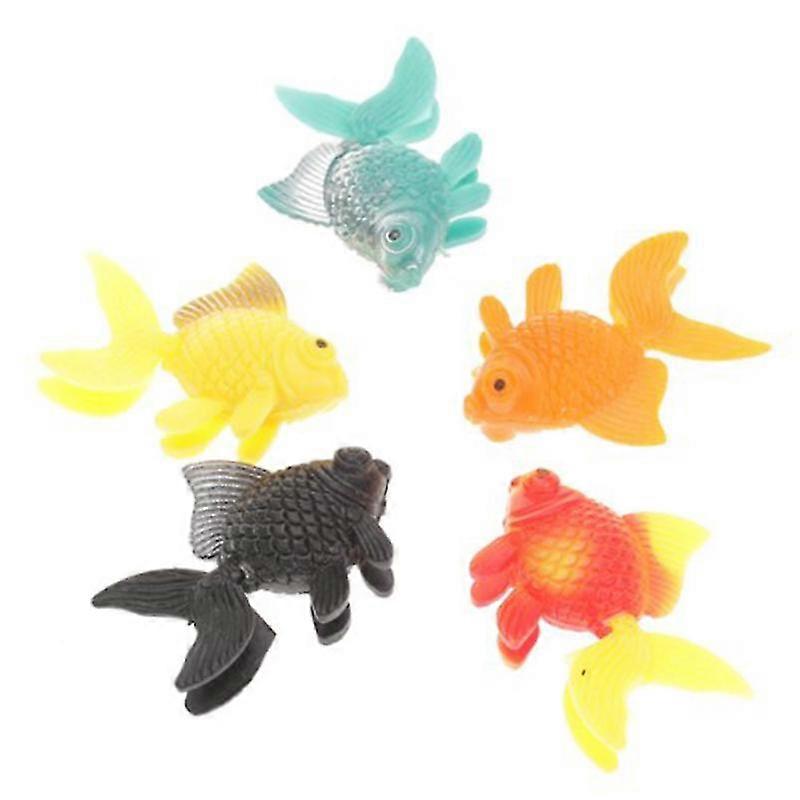 10pcs Fake Fish Lifelike Artificial Floating Fishes Ornament Decorations For Aquarium Fish Tank Random Color