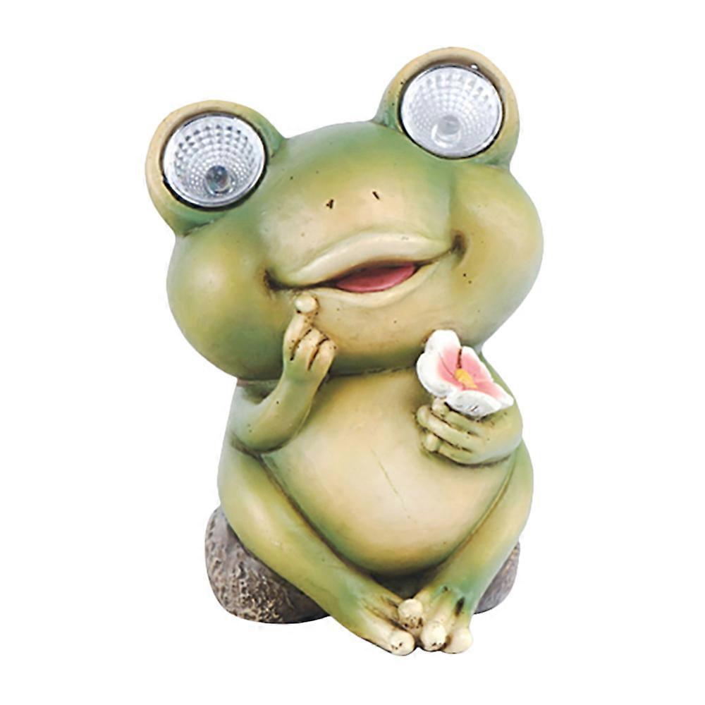 Solar Powered Garden Lights Frog Shaped Statue Lantern Frog Decor Yard Art Spring Fall Winter Decor