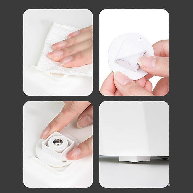 4PCS Fixed Rail Wheels Plastic One-way Small Wheels Pastetable Directional Wheel Hardware