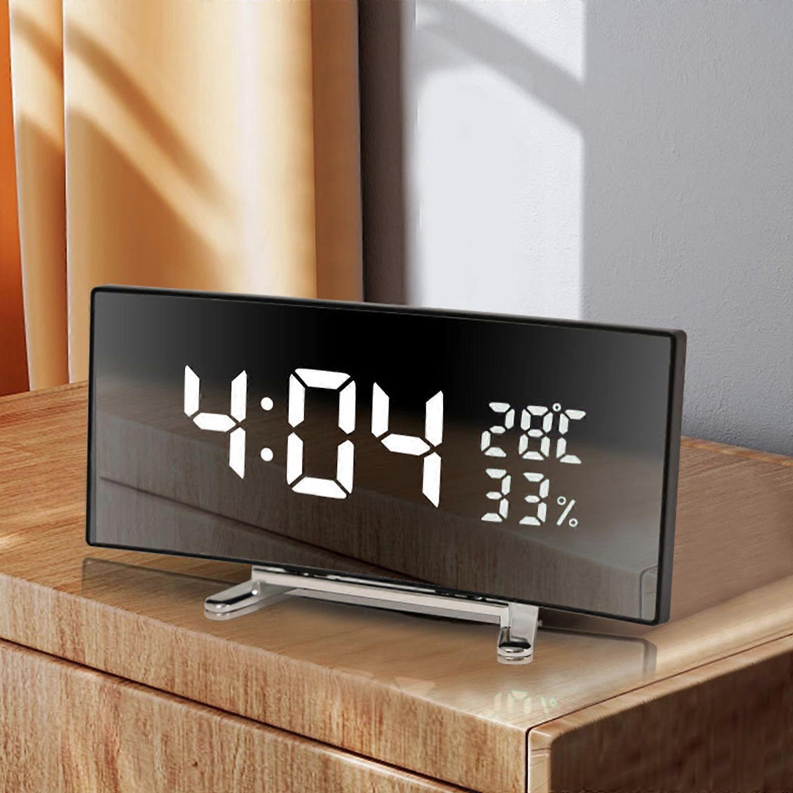 Multifunctional Intelligent Digital Mirror Clock Desk Clock Large Screen Display Silent Sleep Electronic Clock For Home Adults Gifts Flye243210