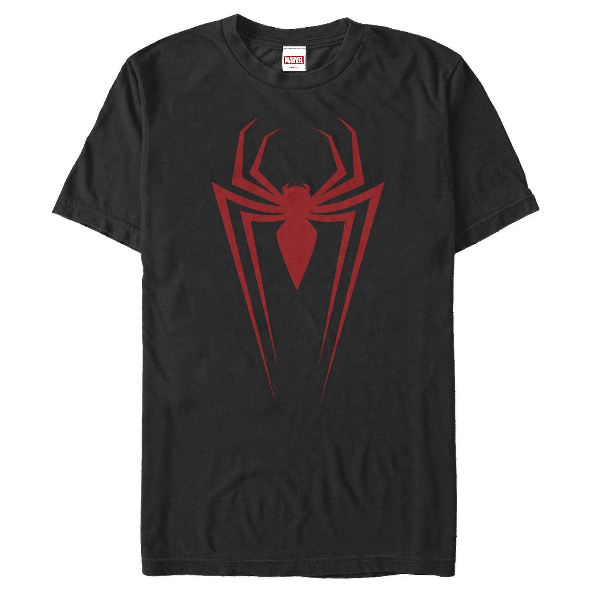 Men's Marvel Spider-Man Icon Badge  Graphic Tee Black LargeGYSUGF113
