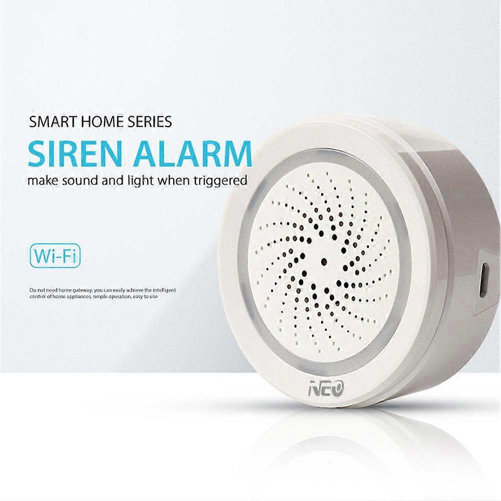 Smart Life WiFi Siren Alarm Loud with Strobe Light Alert for Home Security System