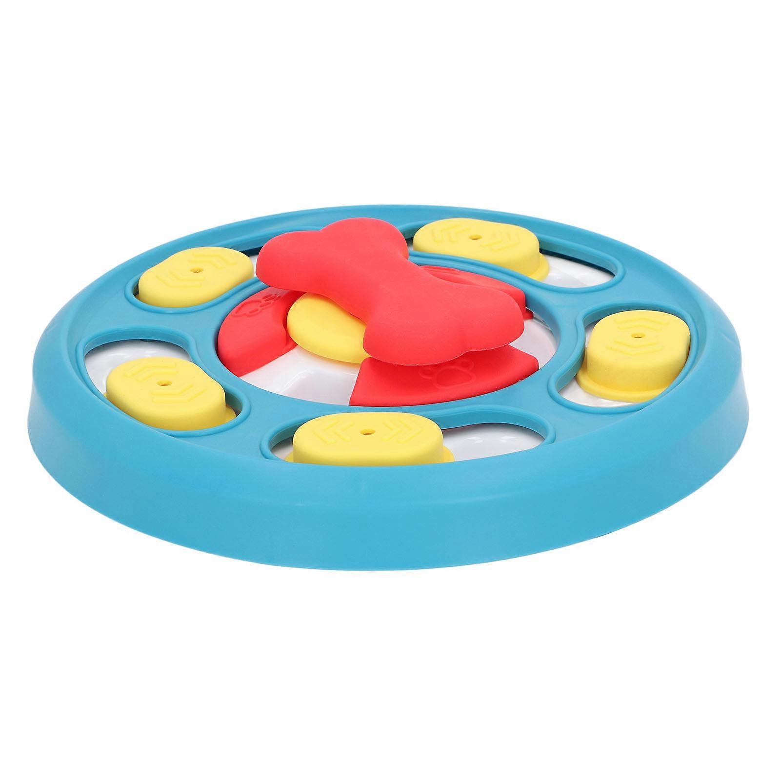 Dog Treat Puzzle Feeder Toy IQ Training Puppy Stimulating Treat Dispenser for Anxiety Relief Blue