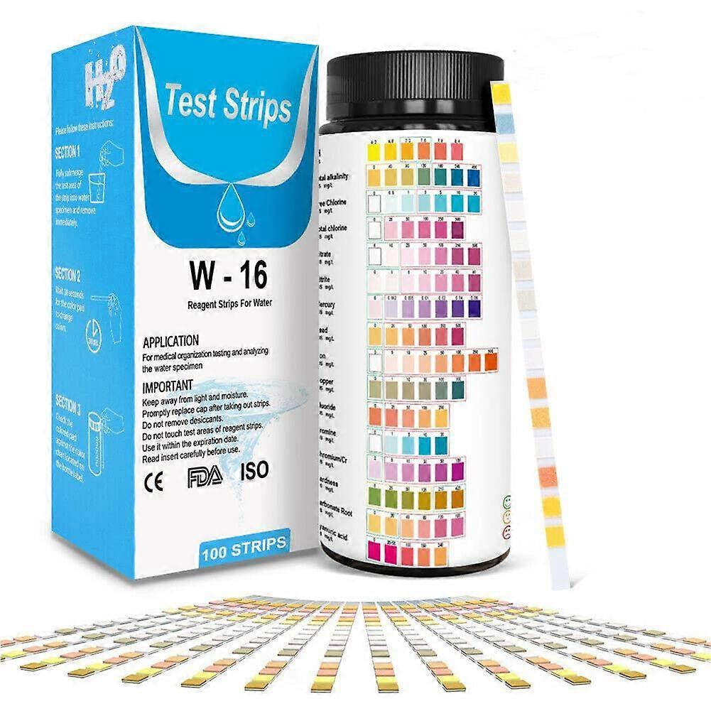 Water Test,16 IN 1 Drinking Water Test Kit Water Test Strip for Tap Well And Water Quality Test to Detect Hardness, PH