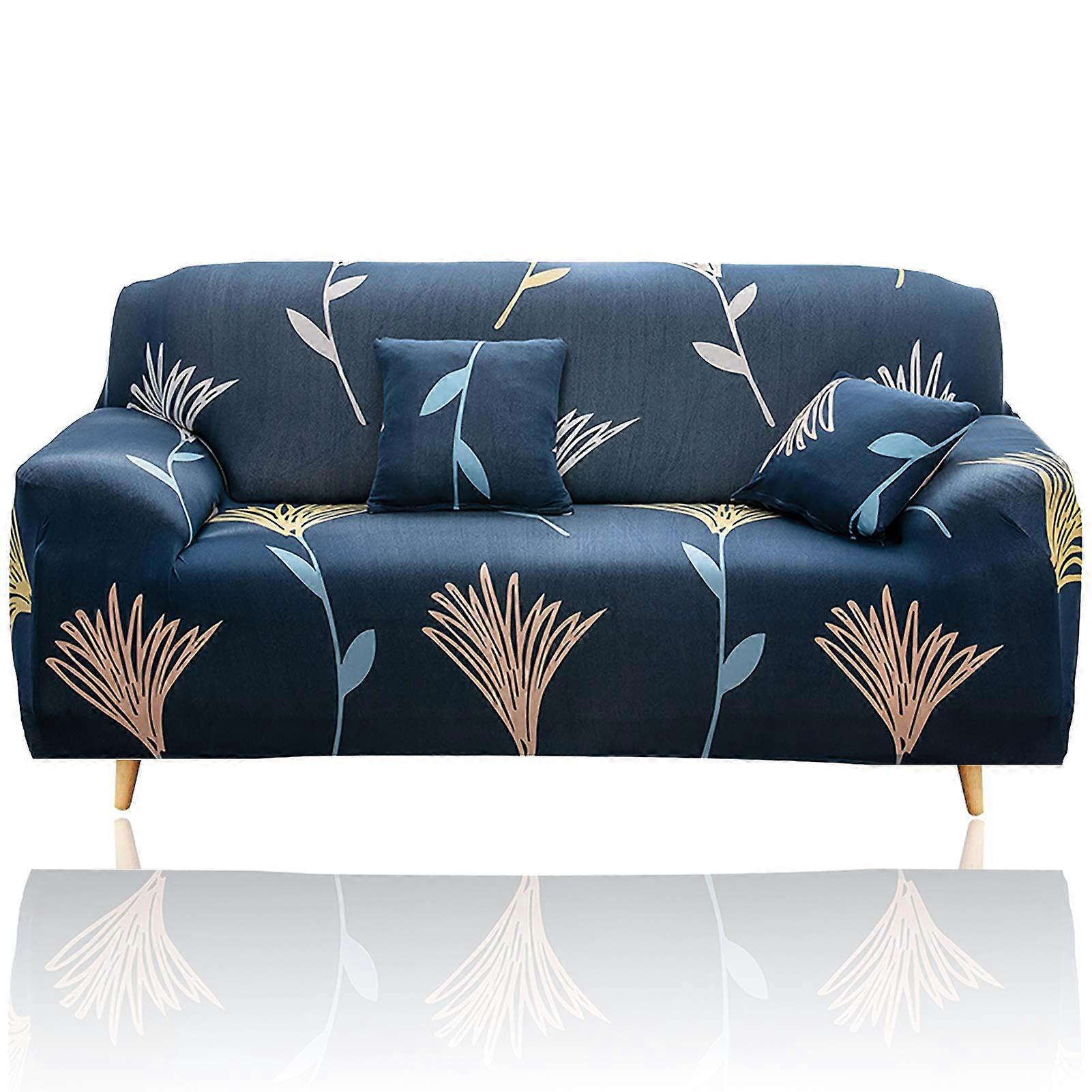 Sofföverdrag High Stretch Elastiskt Tyg Soffa Slipcover Stol Sofföverdrag Polyester Spandex Möbelskydd Överdrag (2-sits)E