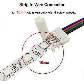 Sourcing Map 4-Pin RGB LED Steckverbinder – 10 Stück, H-Form, Lötfrei, Für 5050 LED Streifen 10mm