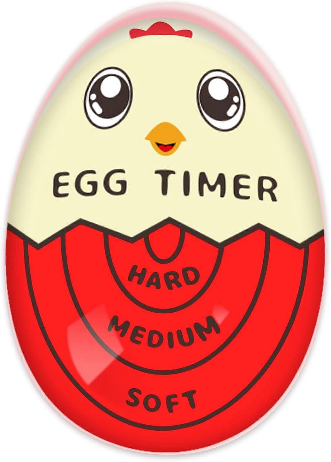 Egg Timer for Boiling Eggs Soft Hard Boiled Egg Timer That Changes Color When Done,Red