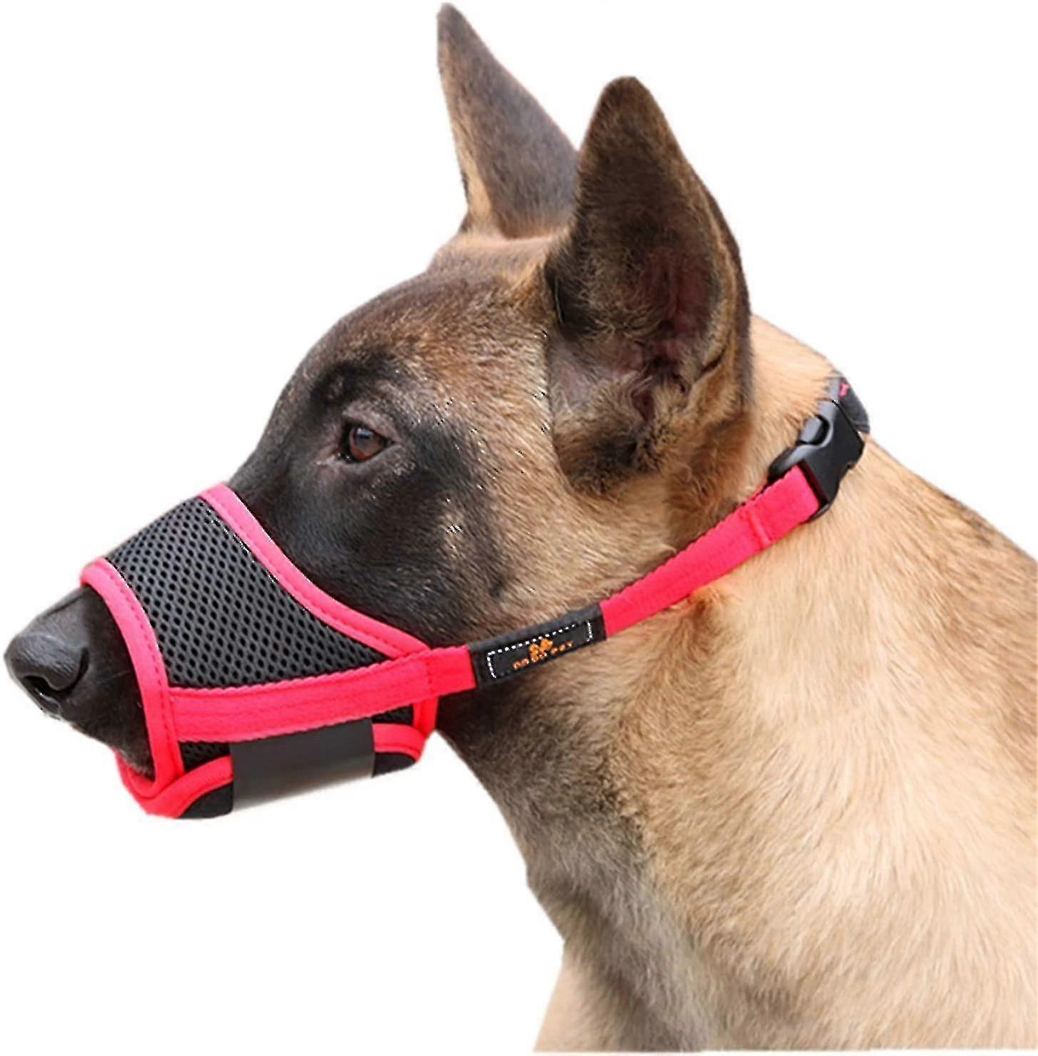 Dog Muzzle Nylon Soft Muzzle Anti-biting Barking Securemesh Breathable Pets Muzzle For Small Medium Large Dogs 4 Colors 5 Sizes