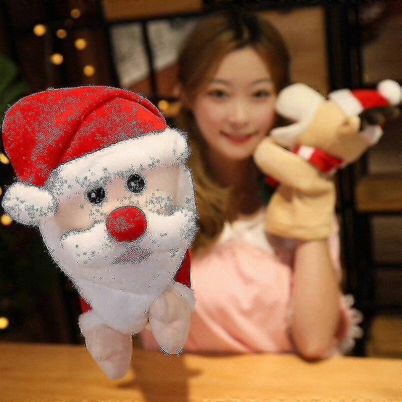 Cartoon Children's Toy Santa Claus Plush Hand Puppet Parent-child Toy