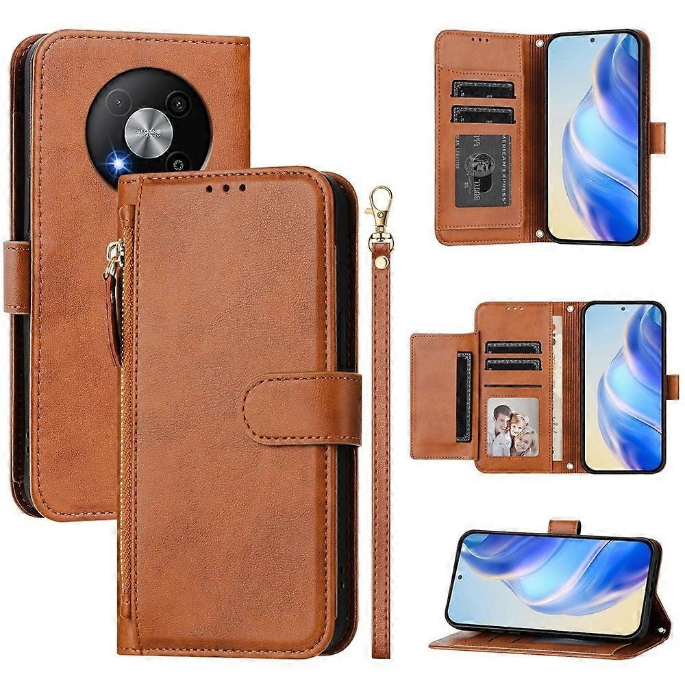 Zipper Wallet PU Case For ZTE Blade A73 5G