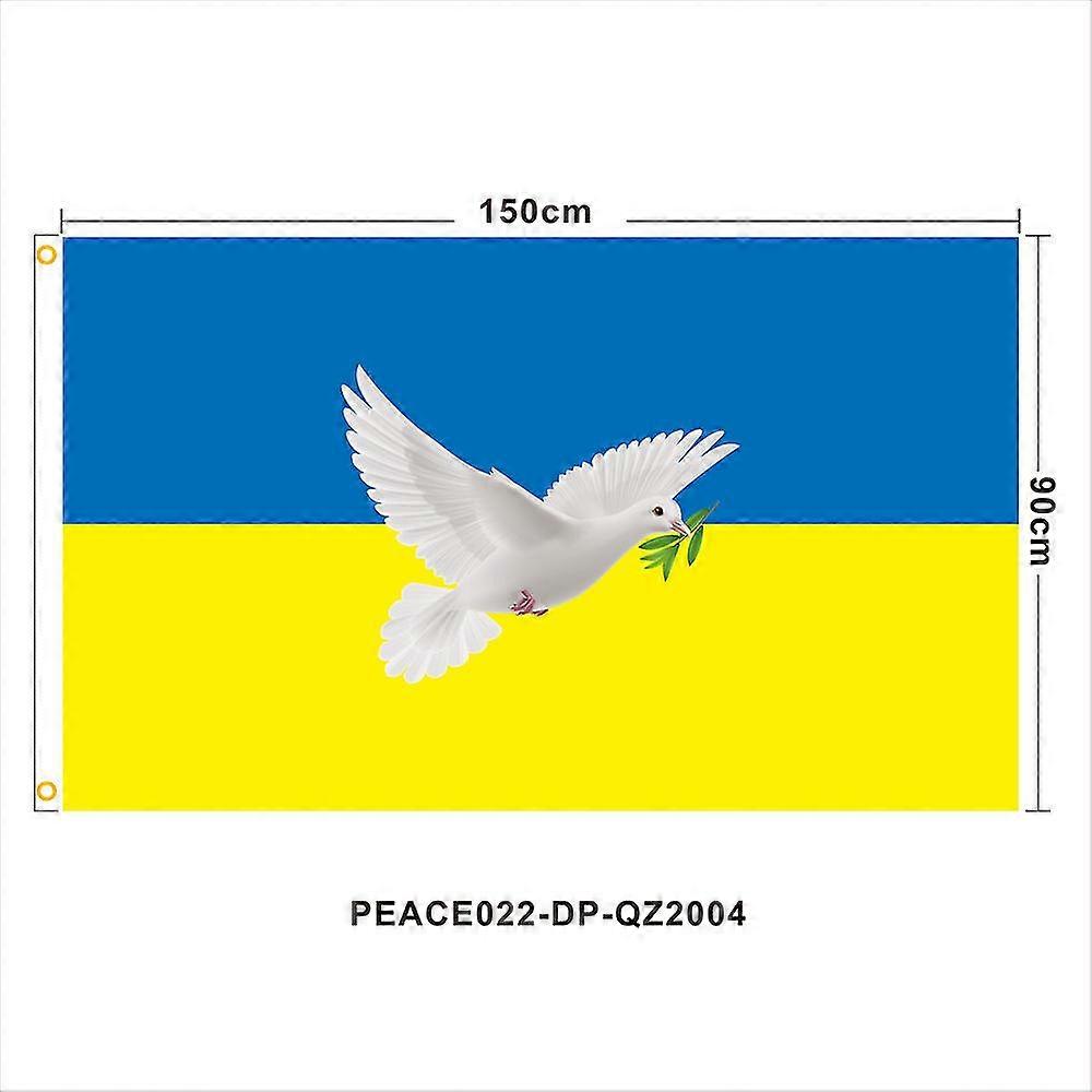 Ukraine Dove Of Peace With Branch Flag 150x90cm