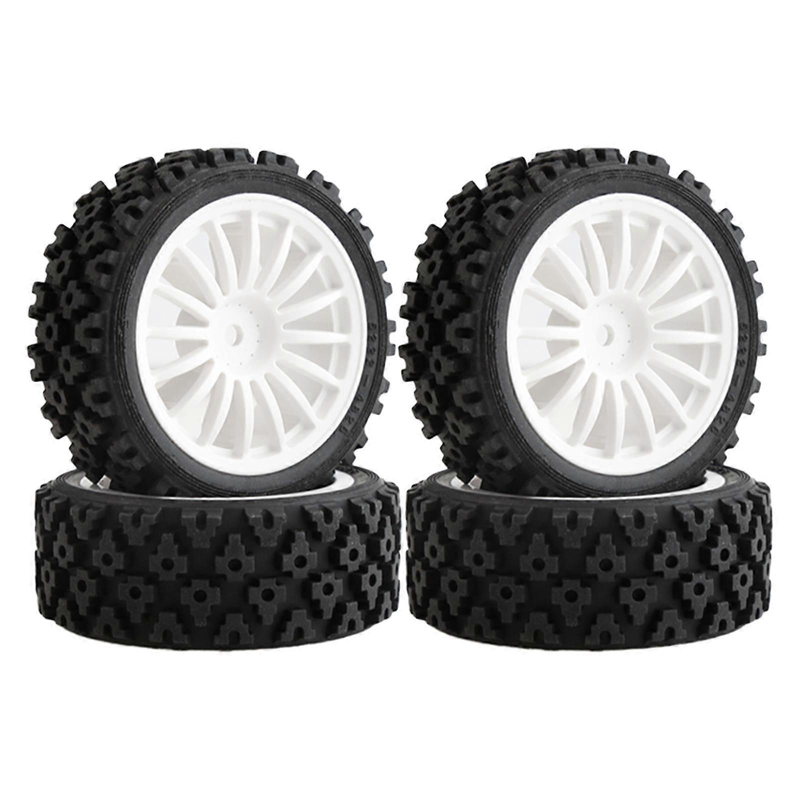 4x 1:10 RC Plastic Wheel Tires Set RC Car Upgrade for Crawler Trucks DIY Accs , A, 70x52x28mm