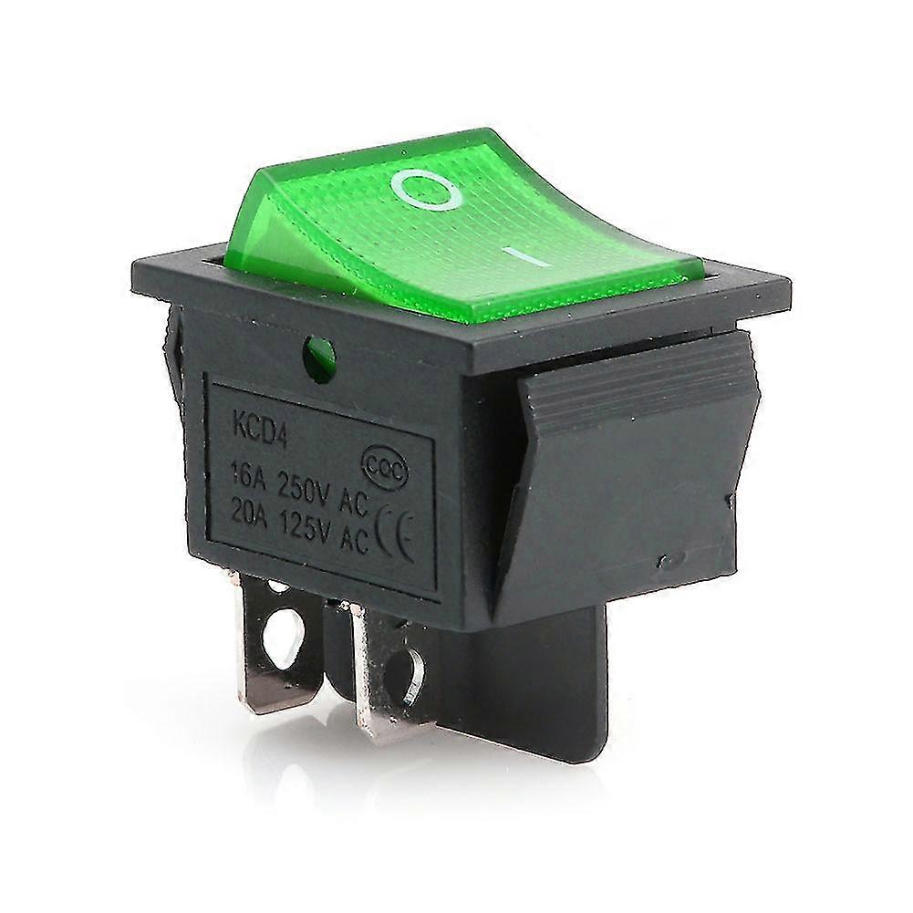 Rocker Switch With Light Kcd4-201n 4 Pin On/off 2 Position 250v Dpst 1/5/10pcs