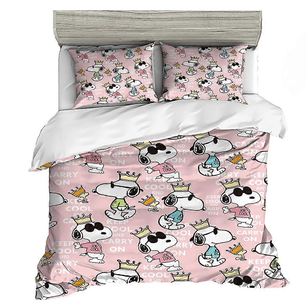 y1096 ملاءات السرير مجموعات الفراش للأطفال ، مجموعة الفراش الكرتون سنوبي ، لطيف غطاء لحاف وسادات لطيف الكرتون هدايا للبنين والبنات ملاءات السرير الخامس