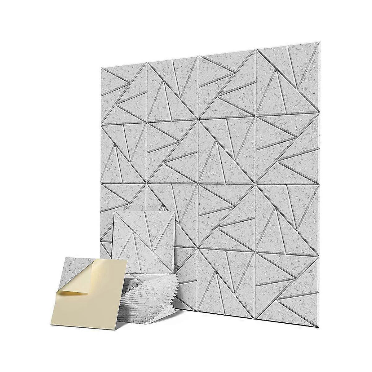16Pcs Acoustic Panel with Self-Adhesive,12X12X0.4in Sound Proof Panel,Sound Panel High Density Stud