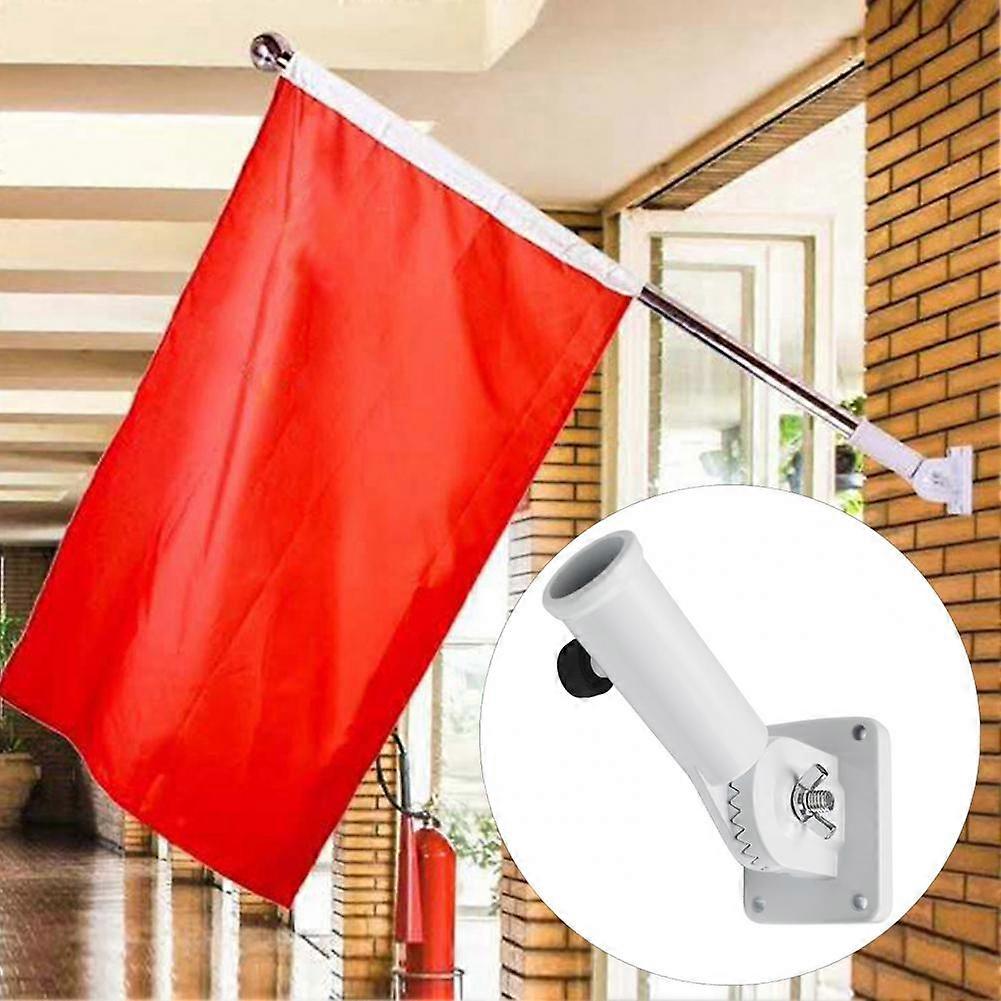 Flagpole Base Flag Pole Holder Support Adjustable Stand Flag Pole Mounting Bracket Stainless Screws Flag Holder Rack