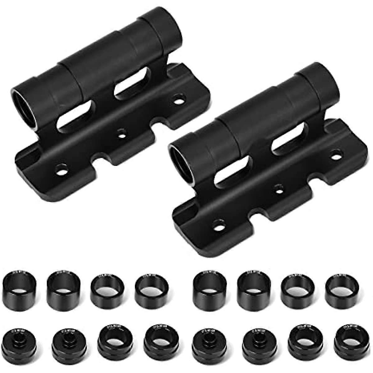 Bike Fork Mount Set of 2 Bicycle Fork Mount Truck Block Car Roof Rack Carrier Quick Release Thru Axle Fitments 8 Removable Fittings M5x100mm M12x