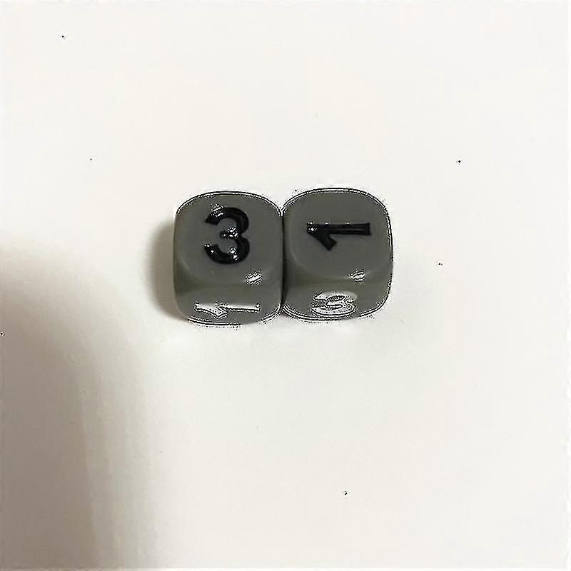 10 Pieces Number 1 2 3 1 2 3 D6 14mm Acrylic Dice 6-sides Dices For Board Game Cubes 6 Colors