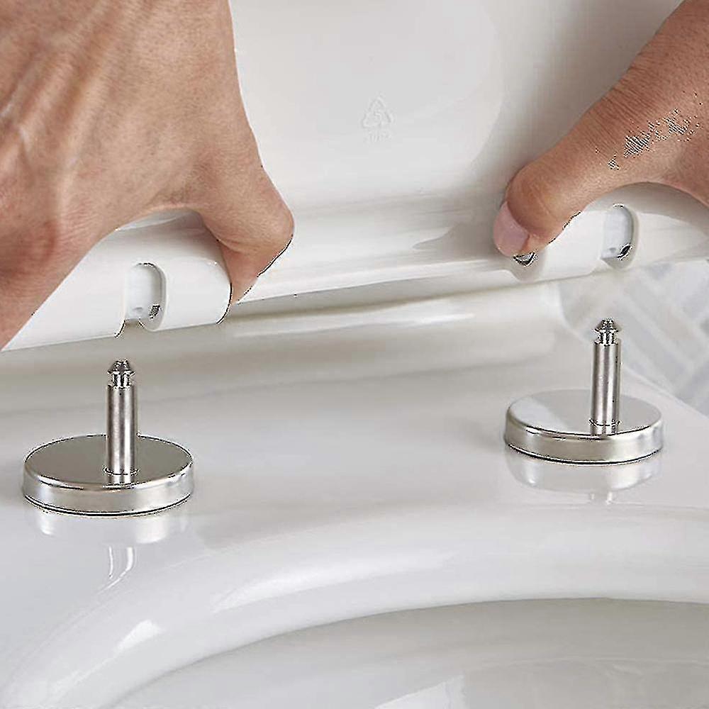 1 Pair Toilet Seat Hinge, Toilet Seat Hinge Fixings, Toilet Seat Fixing Part Top Fixing Universal Fixing Bolt Expansion