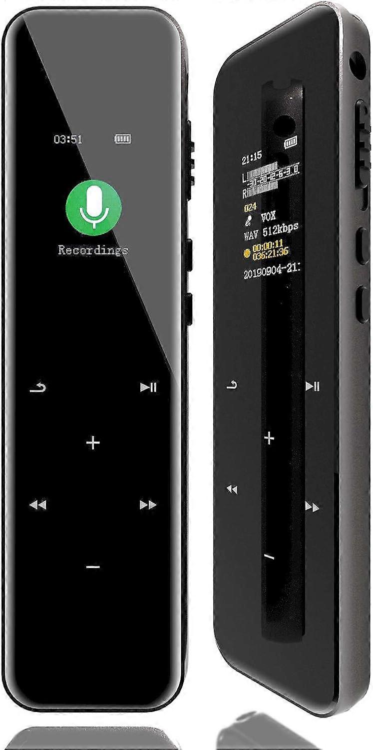 High-Quality Digital Voice Recorder with Touch Screen - 1536Kbps HD Audio Dictaphone Mp3 with Password Protection and Noise Reduction