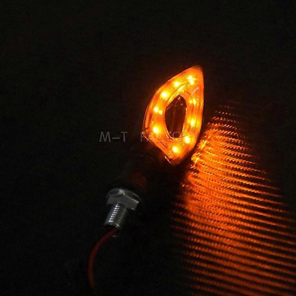Motorcycle Parts Universal 1 Pair ABS LED Turn Signal Light Indicator 12 Led Indicator Light Amber Blinker Light Bike Lamp