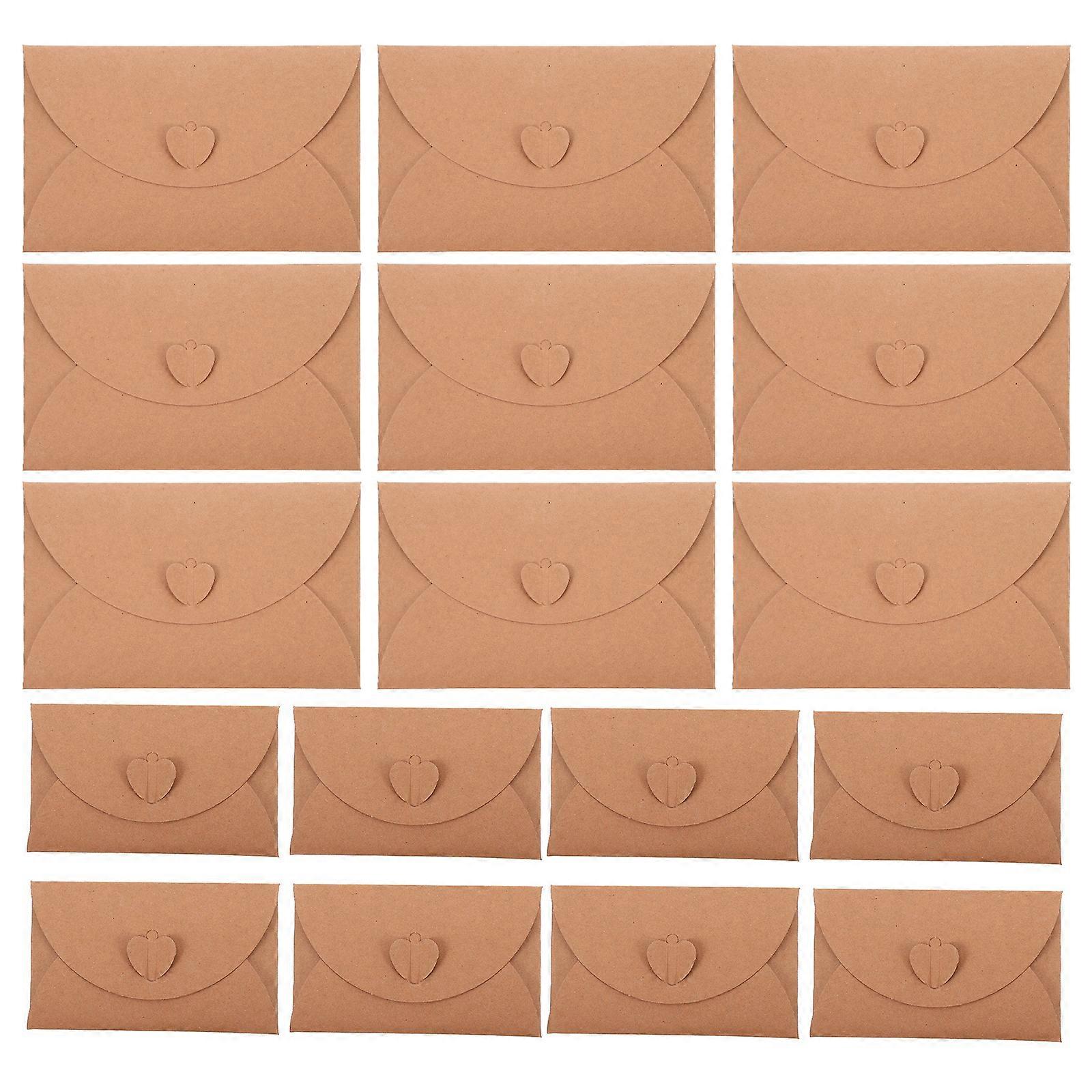 40Pcs Mini Envelopes Multi-function Vintage Envelopes Kraft Gift Envelopes Letter Accessory