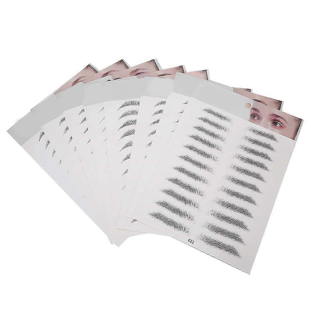 Waterproof Long Lasting False Eyebrows Tattoo Sticker - 8pcs