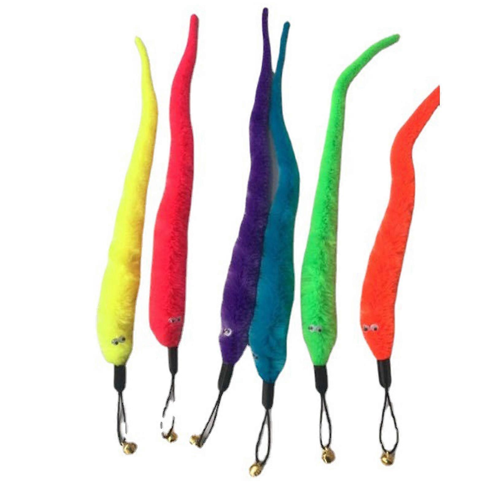 Cat Worm Toy Refills Cat Toy Wand Replacement, Cat Worms Refill, Worm Teaser Refills For Cat Wand Random Color XiXi