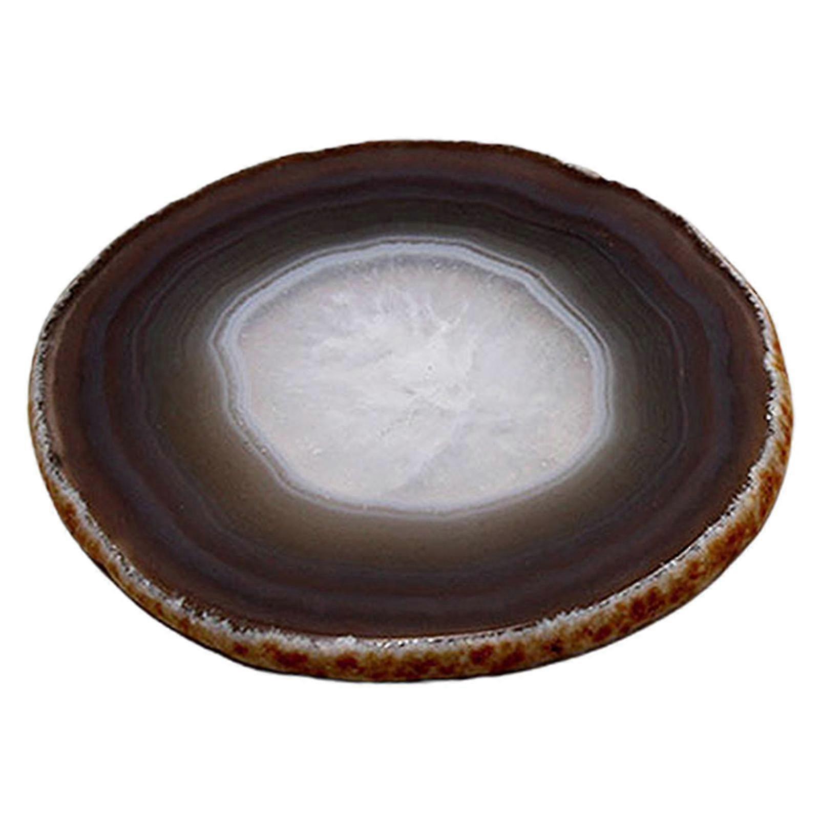 Polished Dyed Coaster Compact Stone Natural Agate Sliced Coaster Desktop Decor