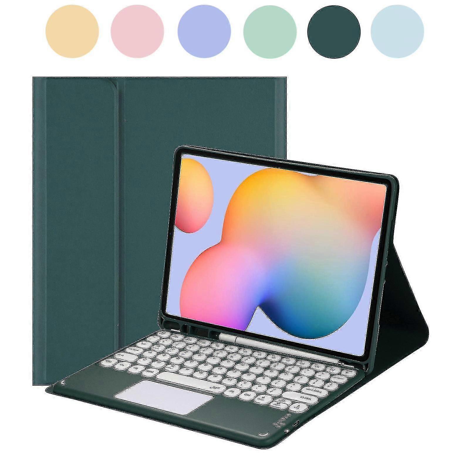 Keyboard Case With Pen Holder For Galaxy Tab S6 Lite 10.4 Inch 2022/2020 Soft Tpu Back Cover With Detachable Wireless Bluetooth Keyboard