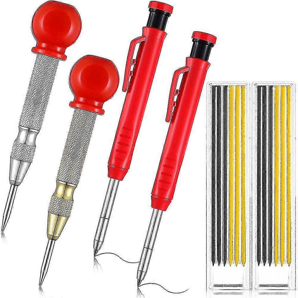 Carpenter Scriber Kit 2 Pcs With Built-in Sharpener For Construction