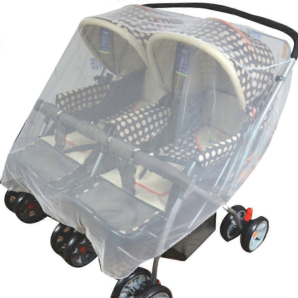 Double Stroller Anti-Mosquitos Net Insect Net for Carseat Twin Pram Mesh Cover