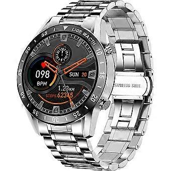 Smartwatch per gli uomini, Fashion Fitness Tracker Bluetooth chiama Voice Chat Fashion Steel con pressione sanguigna Monitor del sonno della frequenza cardiaca, 1,3 "Full Touch