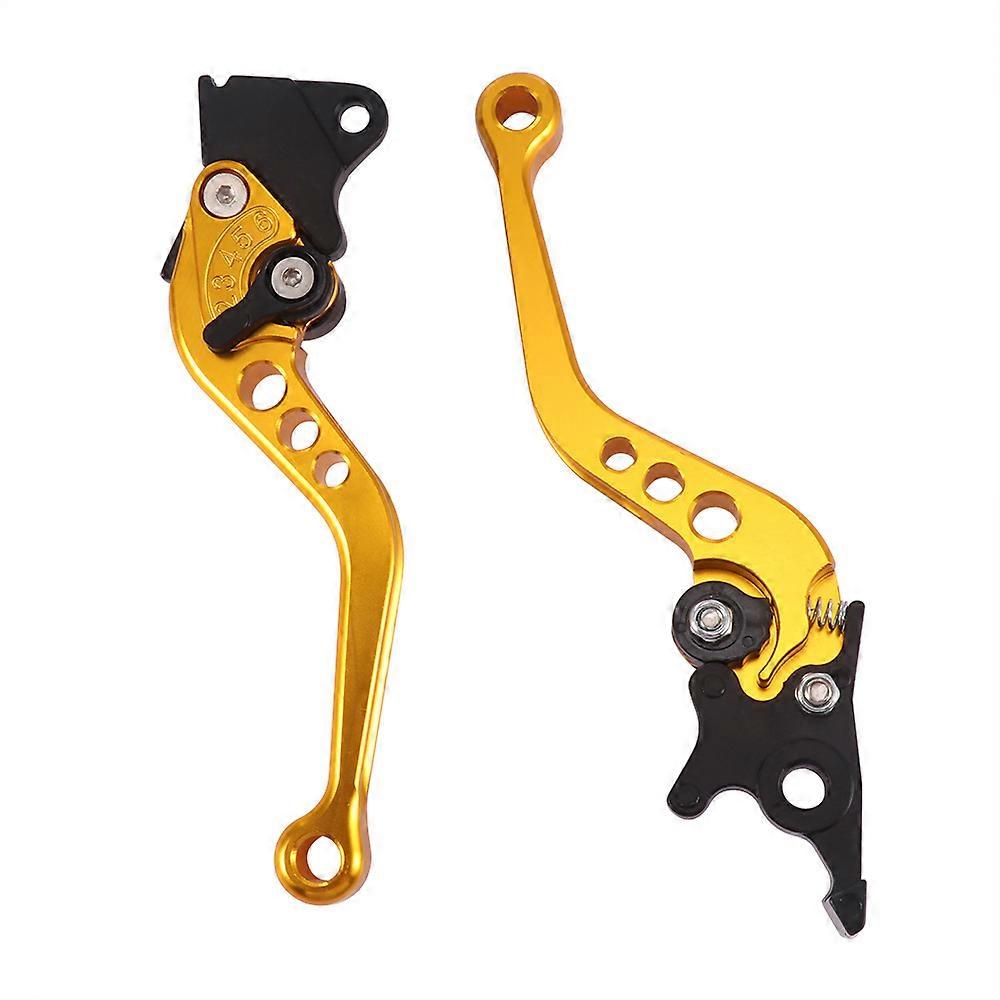 2 Pcs High Quality Adjustable Motorcycle Brake Handle Moto Motorbike Modification Clutch Drum Brake Lever Handle Universal