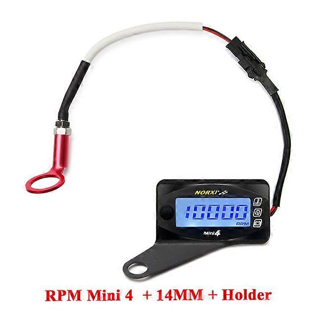 Motorcycles cylinder head temperature Voltage Time RPM  Norxi  Mini 4 in 1 LED Digital Display Quad meter for nmax with holder