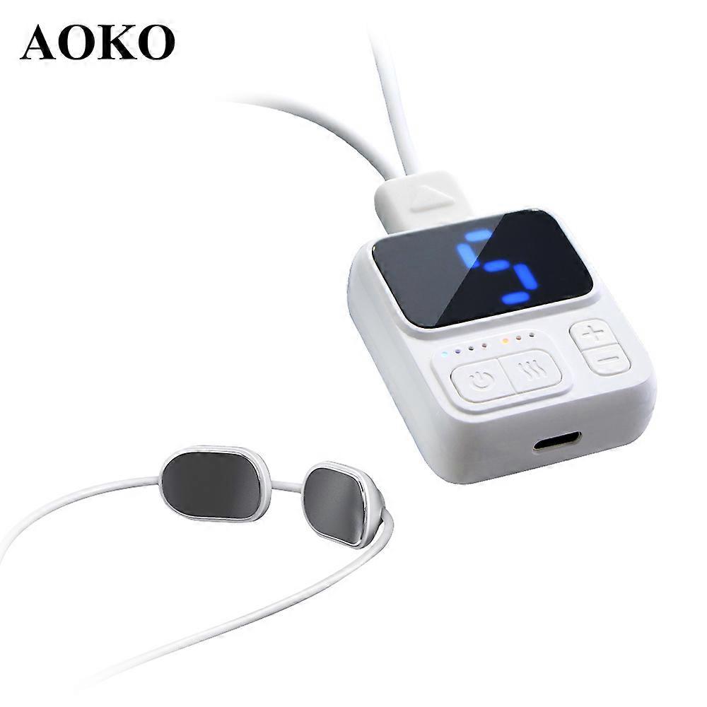 Portable Mini Pendant Neck Massagers Instrument Electric Pulse Massagers +EMS Heated Relieve Pain Low Frequency Releaxing