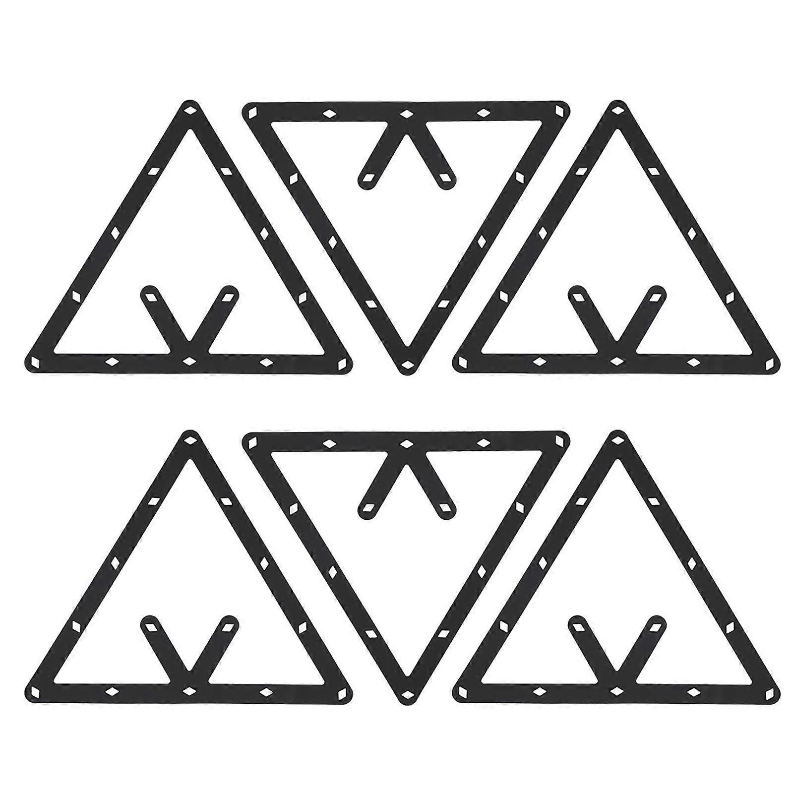 6Pcs/Set Billiard Rack Black Triangle Ball Holder Positioning Billiard Table Pool Cue Accessory