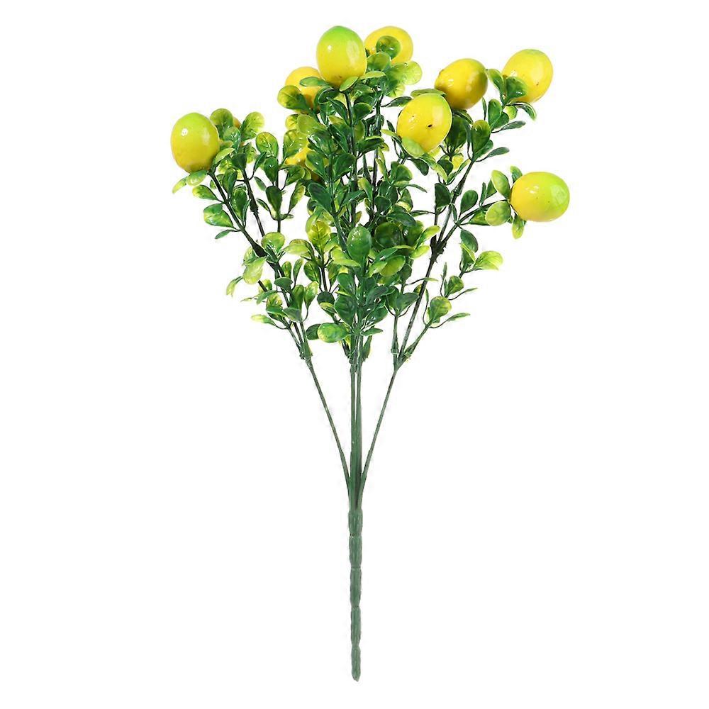 Artificial Lemon Tree with Green Leave Lemon Branch Fruit Bonsai Greenery Decoration for Home Table Centerpiece Farmhouse Garden