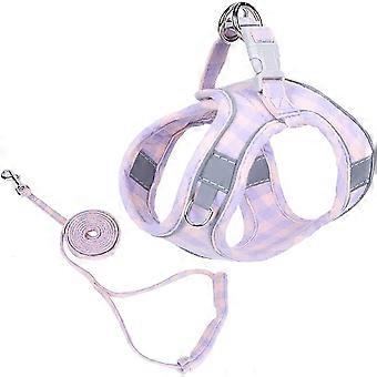Puppy harness, cat harness and leash for walking escape proof, small dog harness and leash set
