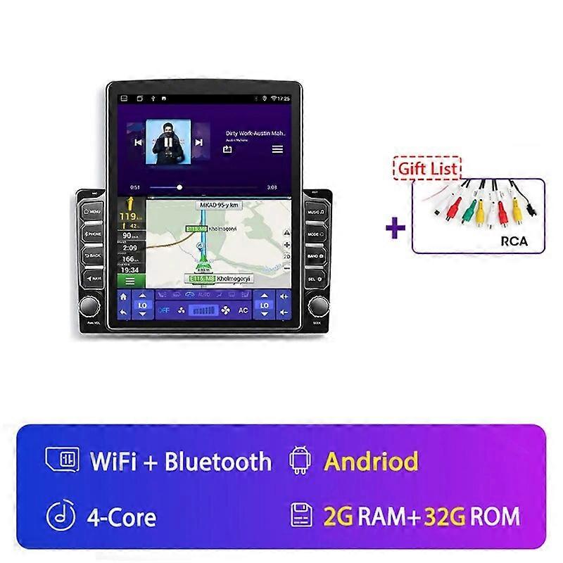 8G + 128G 9.7 pulgadas Pantalla vertical universal Android Estéreo Radio Coche Video Wifi 8Core DSP Carplay AM FM RDS Para el estilo Tesla