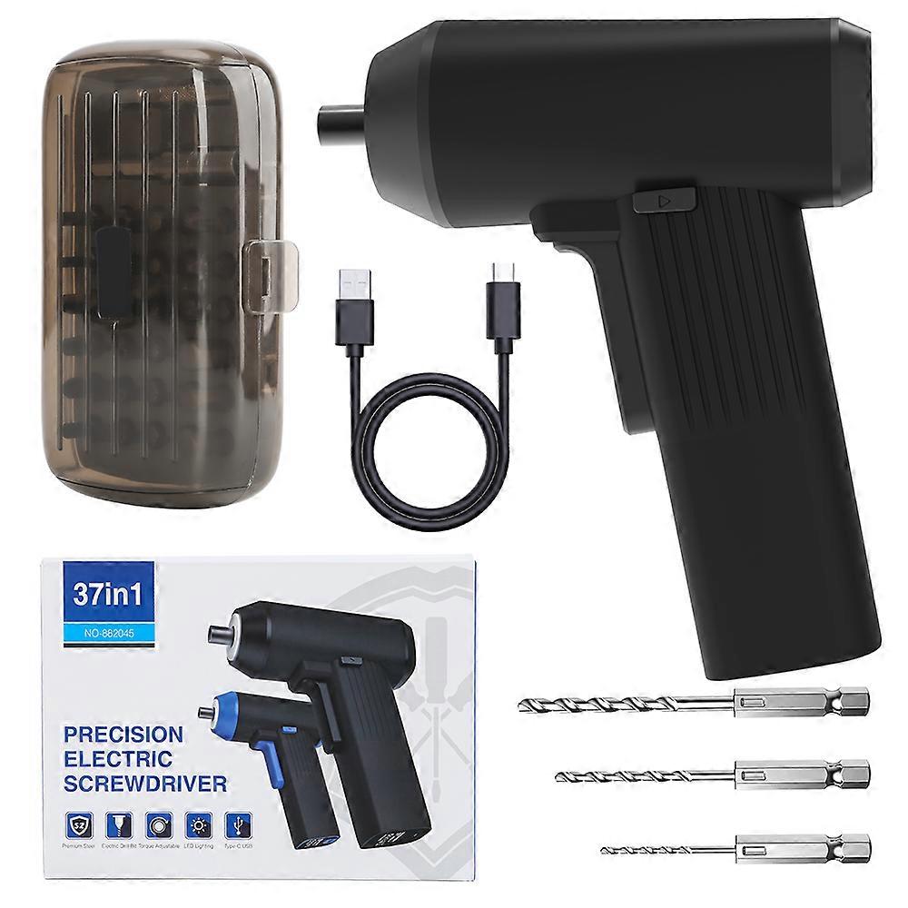 Electric Screwdriver 1300mAh Rechargeable Li-ion Battery Screwdriver Set 30pcs S2 Bit 3pcs HSS Drill Electric Drill Set
