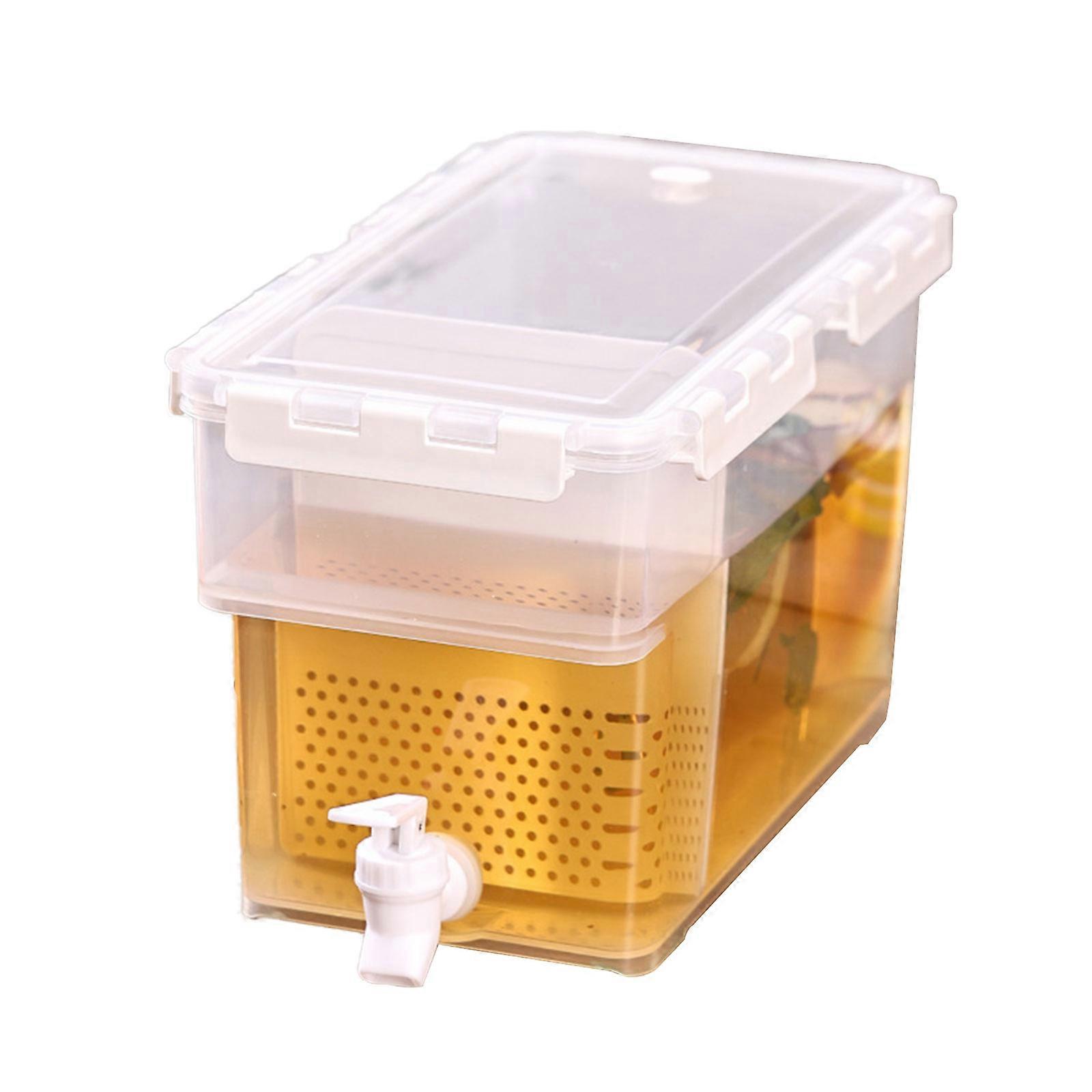 Bouilloire froide de 6 L avec robinet, distributeur de boissons glacées en plastique de grande capacité dans un réfrigérateur avec robinet