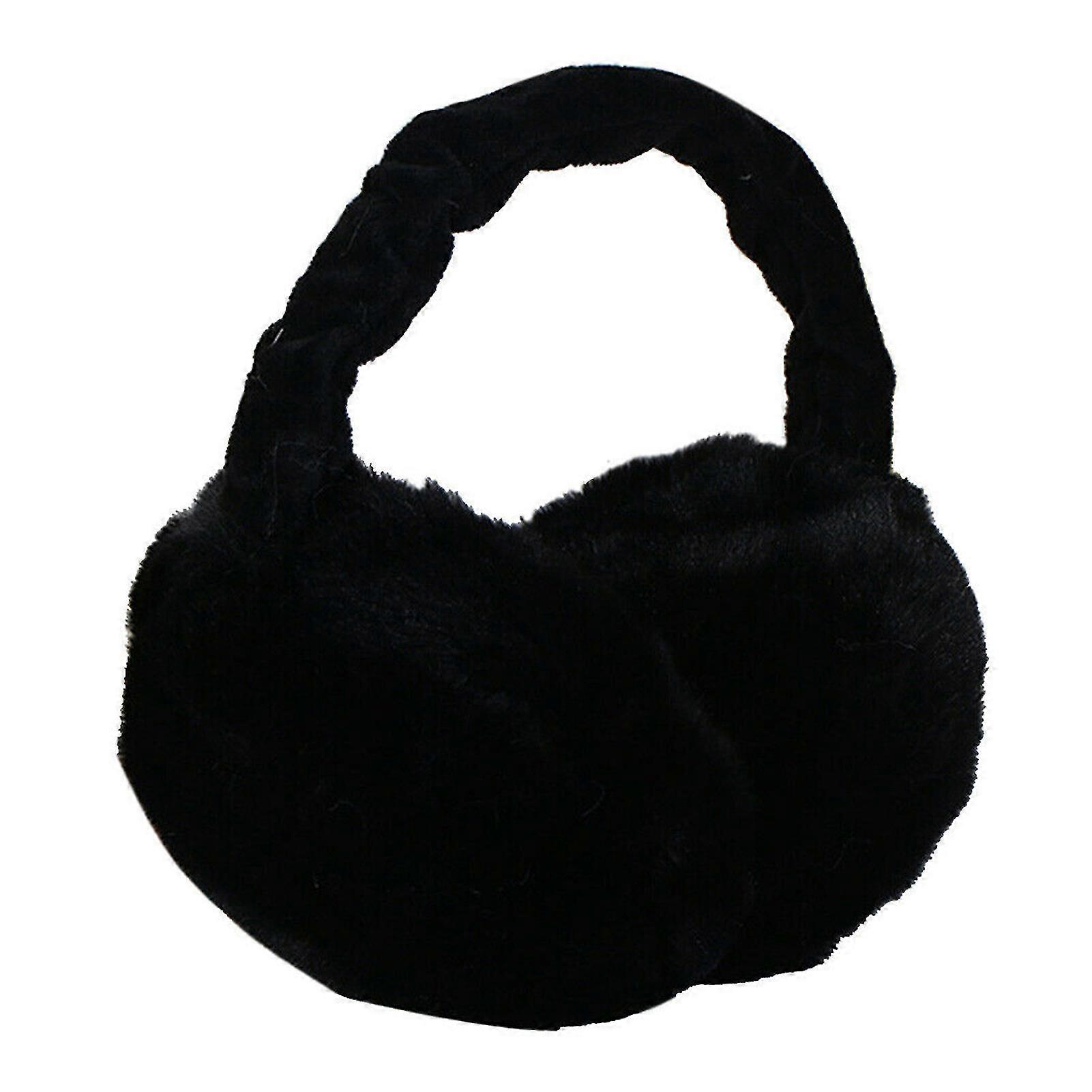 Farfi Winter Outdoor Foldable Warm Plush Solid Color Earmuffs Earcap Earlap Cover