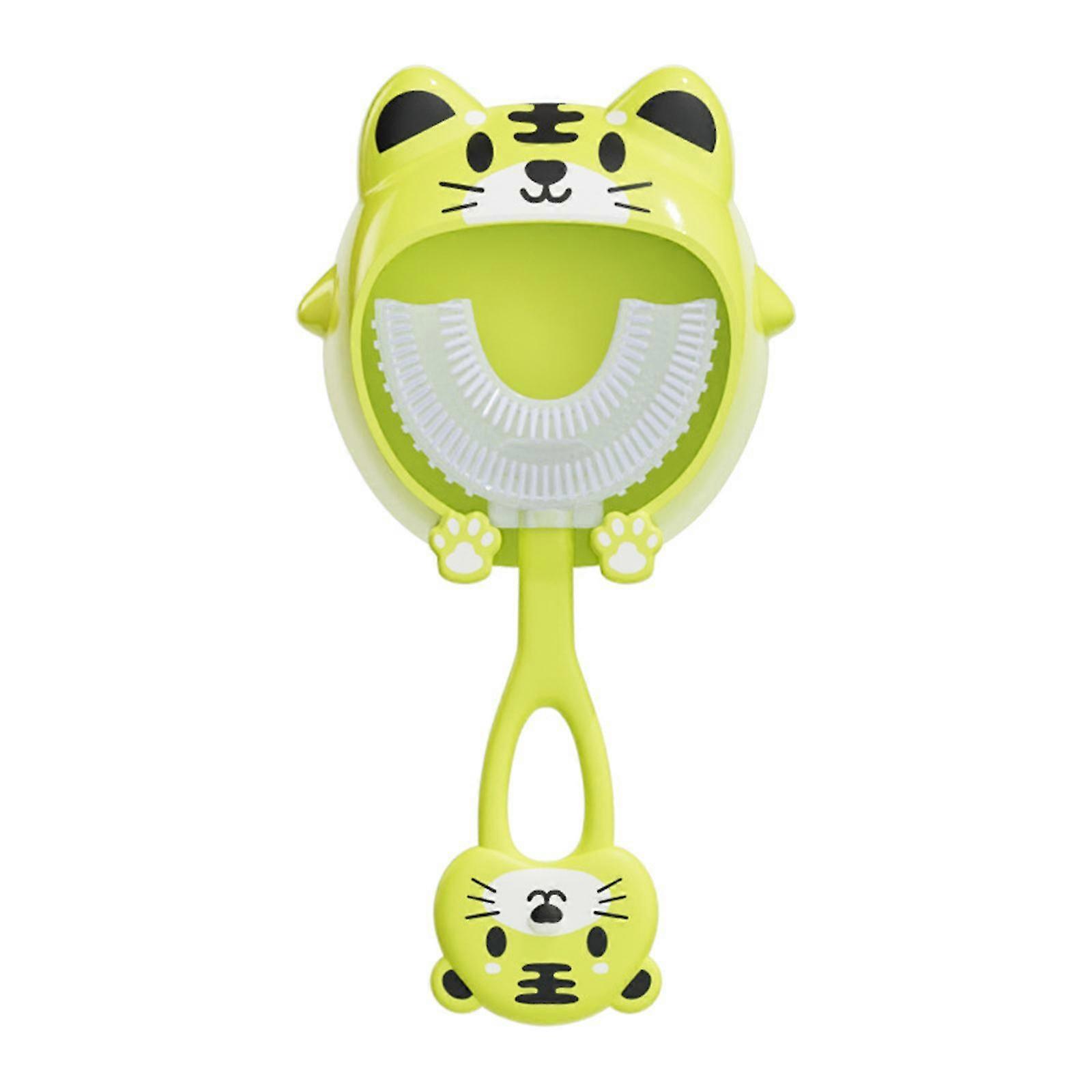 U Shaped Toothbrush Holder Set Soft 360brush For Head For Children Age 3-12 Y