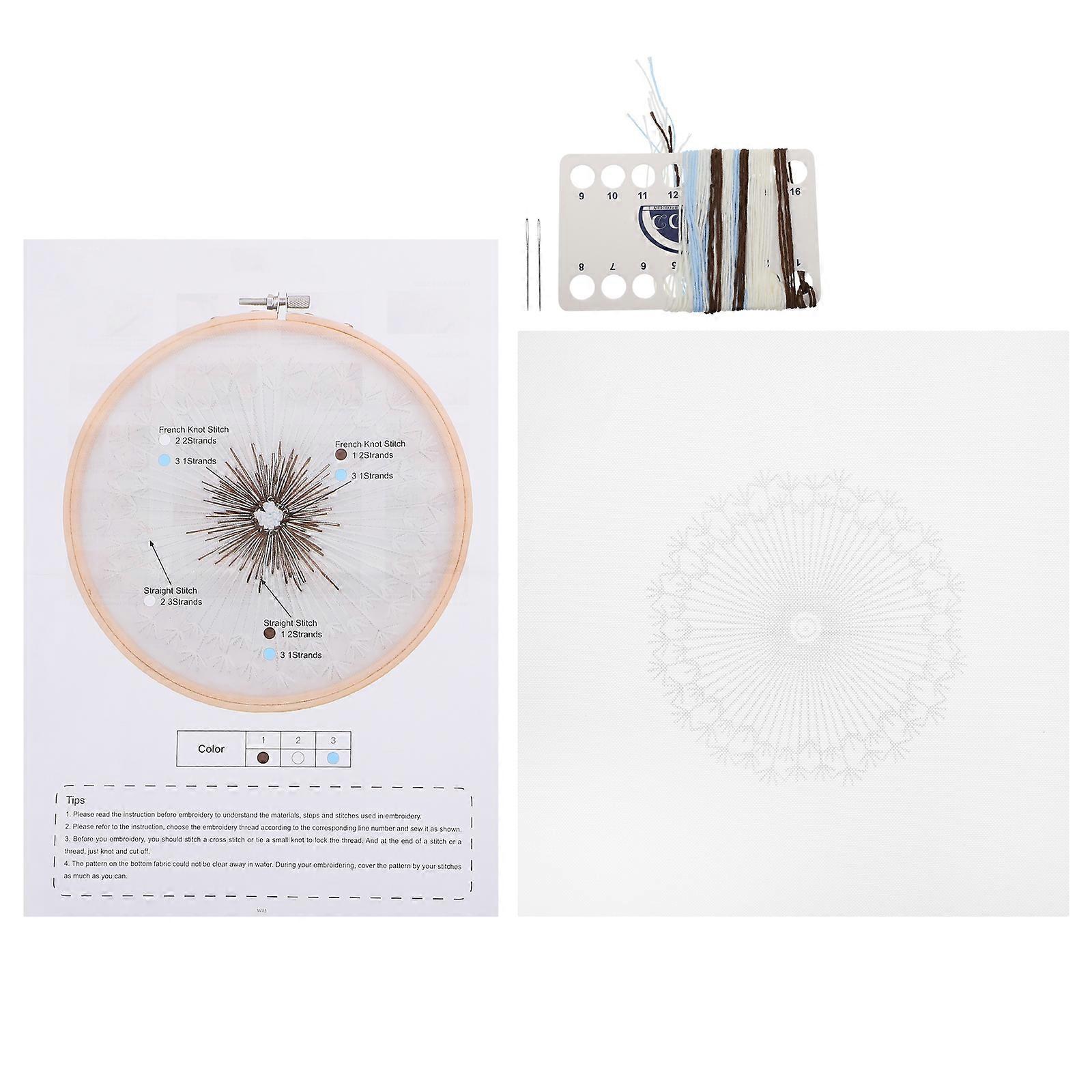 1 Ensemble D’outils De Broderie Ménage Motif Exquis Broderie DIY Kit De Couture