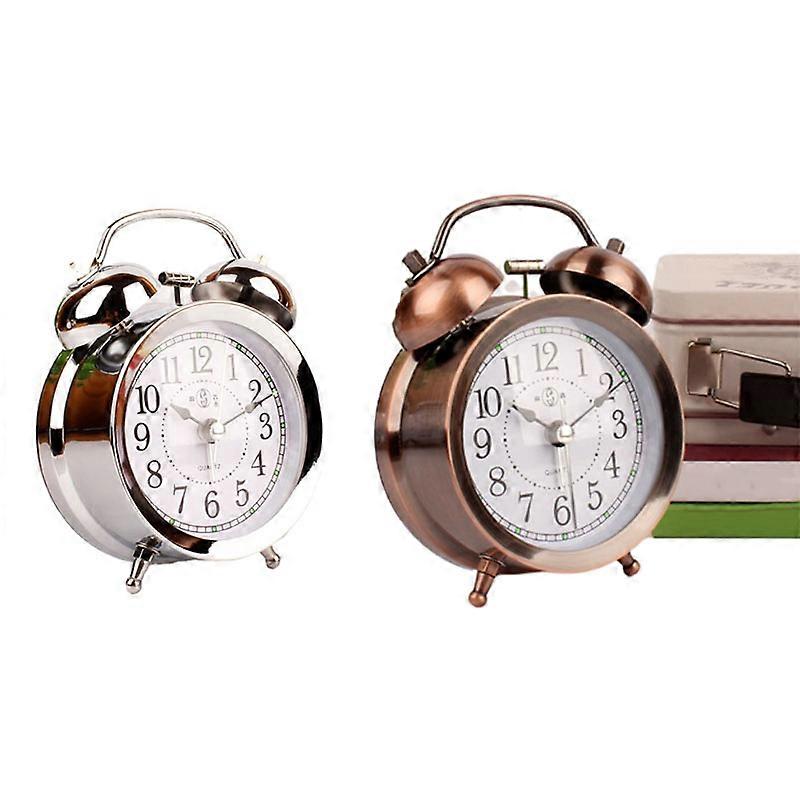 Super Loud Double Bell Quartz Movement Alarm Clock Morning Alarm Clock 3 Inch Retro Alarm Clock Bedside Clock